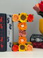 CRAFTOPIA Felt Flower Letter Book Ends