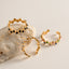 DELIA - 304 STAINLESS STEEL ZIRCON PLATING INLAY OPEN RING