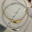 DELIA - 304 STAINLESS STEEL SIMPLE CLASSIC PLATING SOLID COLOR CHOKER NECKLACE
