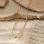 DELIA - ELEGANT RETRO GEOMETRIC 304 STAINLESS STEEL NECKLACE SET