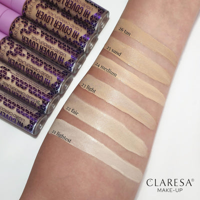 CLARESA LIQUID CONCEALER HI COVER LOVER - 21 LIGHTEST