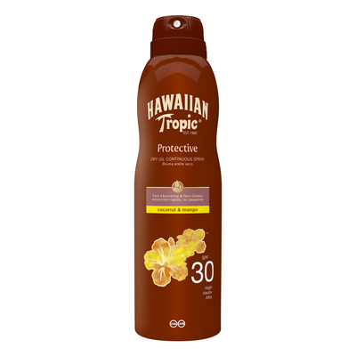 HAWAIIAN TROPIC PROTECTIVE DRY OIL SPRAY SPF30 180ML