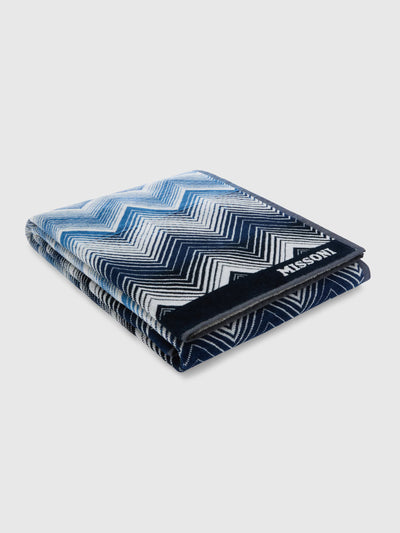 Missoni Marea Cotton Beach Towel – 180×100 cm – Blue/White