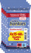 WET HANKIES ANTIBACTERIAL QUATTRO PACK  4x15