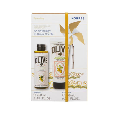 KORRES PURE GREEK OLIVE HONEY PEAR BODY CARE SET