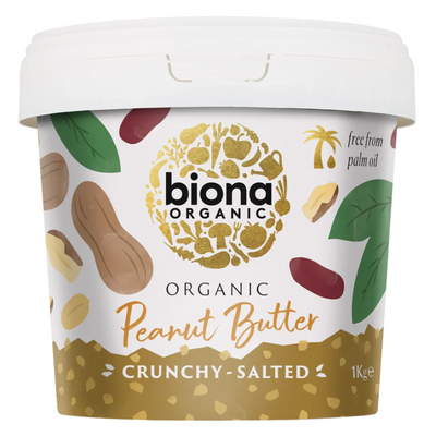 BIONA ORGANIC PEANUT BUTTER CRUNCHY - WITH SALT 250G
