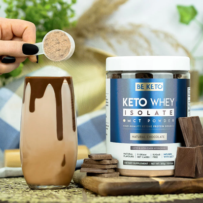 BE KETO WHEY ISOLATE + MCT NATURAL CHOCOLATE 300GR