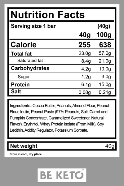 BE KETO BAR MAGNETIC PEANUT 40G