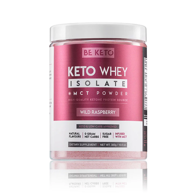 BE KETO WHEY ISOLATE + MCT – WILD RASPBERRY 300G