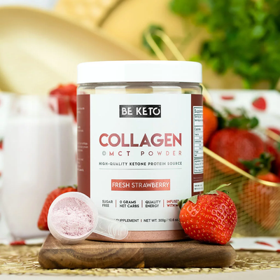 BE KETO COLLAGEN + MCT, FRESH STRAWBERRY FLAVOUR, 300G