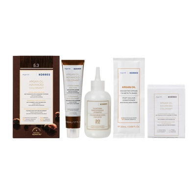 KORRES ARGAN OIL ADVANCED COLORANT 5.3 GOLDEN/ HONEY LIGHT BROWN