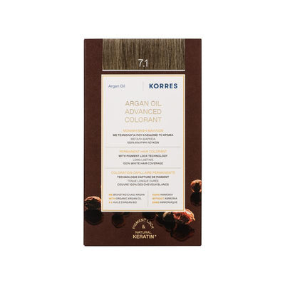 KORRES ARGAN OIL ADVANCED COLORANT 7.1 ASH BLONDE