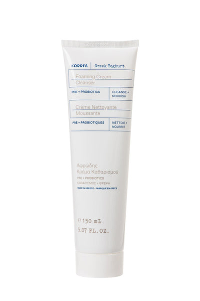 KORRES GREEK YOGHURT FOAMING CREAM   CLEANSER WITH PRE + PROBIOTICS