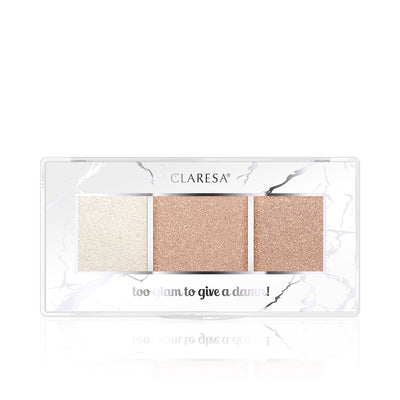 CLARESA TOO GLAM TO GIVE A DAMN / HIGHLIGHTER PALETTE - 11 ROSY GLOW