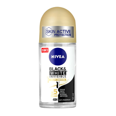 NIVEA DEO BLACK & WHITE INVISIBLE SILKY SMOOTH DEO ROLL-ON 50ML