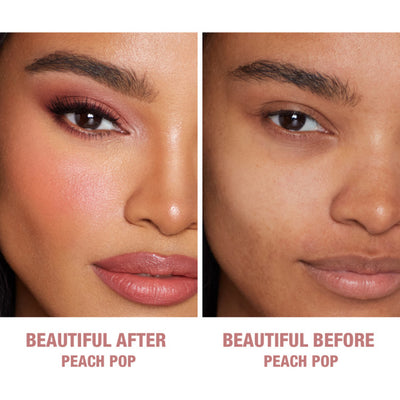 CHARLOTTE TILBURY -  MATTE BEAUTY BLUSH WAND PILLOW TALK PEACH POP 12ML