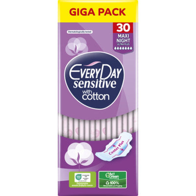 EVERYDAY SENSITIVE WITH COTTON MAXI NIGHT GIGA PACK 30 PCS