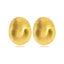 DELIA - INS STYLE OVAL PLATING 304 STAINLESS STEEL 18K GOLD PLATED EAR STUDS, 1 PAIR