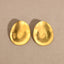 DELIA - INS STYLE OVAL PLATING 304 STAINLESS STEEL 18K GOLD PLATED EAR STUDS, 1 PAIR