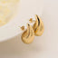 DELIA - SIMPLE STYLE WATER DROPLETS PLATING 304 STAINLESS STEEL 18K GOLD PLATED EARRINGS (1 PAIR )