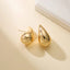 DELIA - SIMPLE STYLE WATER DROPLETS PLATING 304 STAINLESS STEEL 18K GOLD PLATED EARRINGS (1 PAIR )