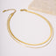 DELIA - 304 STAINLESS STEEL 18K GOLD PLATED IG STYLE SIMPLE SOLID COLOR DOUBLE LAYER NECKLACES