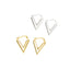 DELIA - 18K GOLD PLATED 925 STERLING SILVER V SHAPE DANGLING EARRINGS, HIGH-END (1 PAIR)