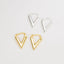 DELIA - 18K GOLD PLATED 925 STERLING SILVER V SHAPE DANGLING EARRINGS, HIGH-END (1 PAIR)