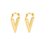 DELIA - 18K GOLD PLATED 925 STERLING SILVER V SHAPE DANGLING EARRINGS, HIGH-END (1 PAIR)