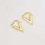 DELIA - 18K GOLD PLATED 925 STERLING SILVER V SHAPE DANGLING EARRINGS, HIGH-END (1 PAIR)