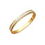 DELIA - SIMPLE CLASSIC STYLE  304 STAINLESS STEEL RHINESTONE GOLD PLATED BRACELETS