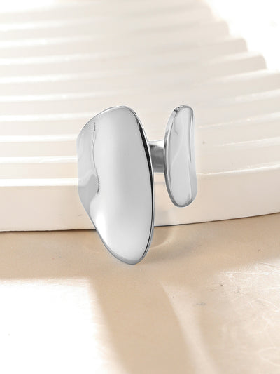 DELIA GEOMETRIC OPEN RING – 14K GOLD PLATED 304 STAINLESS STEEL