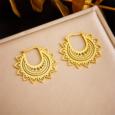 DELIA GEOMETRIC EARRINGS – 18K GOLD PLATED, 304 STAINLESS STEEL