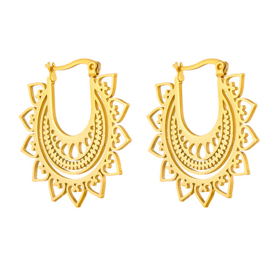 DELIA GEOMETRIC EARRINGS – 18K GOLD PLATED, 304 STAINLESS STEEL
