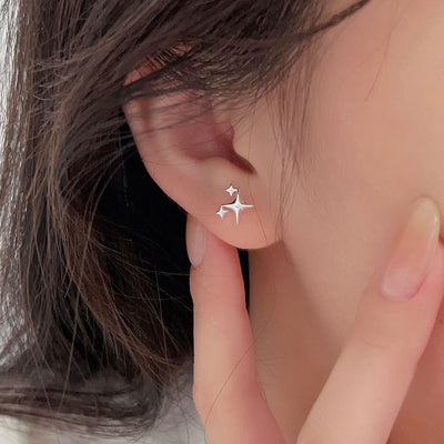 DELIA -  925 STERLING SILVER STAR EAR STUDS HIGH-END