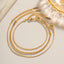 DELIA - 304 STAINLESS STEEL 18K GOLD PLATED SIMPLE STYLE CLASSIC PLATING SOLID COLOR BRACELETS - 3 PAIR