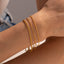 DELIA - 304 STAINLESS STEEL 18K GOLD PLATED SIMPLE STYLE CLASSIC PLATING SOLID COLOR BRACELETS - 3 PAIR