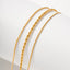 DELIA - 304 STAINLESS STEEL 18K GOLD PLATED SIMPLE STYLE CLASSIC PLATING SOLID COLOR BRACELETS - 3 PAIR