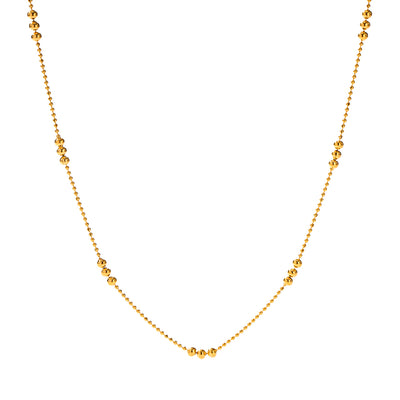 DELIA - 304 STAINLESS STEEL 18K GOLD PLATED IG STYLE SIMPLE PLATING SOLID COLOR NECKLACE