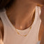 DELIA - 304 STAINLESS STEEL 18K GOLD PLATED IG STYLE SIMPLE PLATING SOLID COLOR NECKLACE