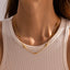 DELIA - 304 STAINLESS STEEL 18K GOLD PLATED IG STYLE SIMPLE PLATING SOLID COLOR NECKLACE