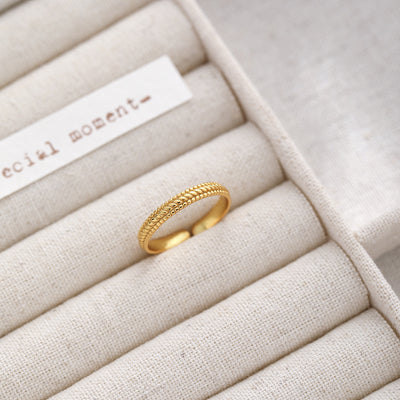 DELIA - 925 STERLING SILVER SOLID COLOR OPEN RING, HIGH-END