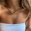 DELIA - 304 STAINLESS STEEL SIMPLE CLASSIC PLATING SOLID COLOR CHOKER NECKLACE