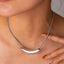 DELIA - 304 STAINLESS STEEL SIMPLE CLASSIC PLATING SOLID COLOR CHOKER NECKLACE