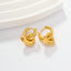 DELIA -  BASIC SIMPLE STYLE HEART SHAPE SOLID COLOR PLATING 304 STAINLESS STEEL 18K GOLD PLATED DROP EARRING GOLD PLATED 91 PAIR)