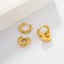 DELIA -  BASIC SIMPLE STYLE HEART SHAPE SOLID COLOR PLATING 304 STAINLESS STEEL 18K GOLD PLATED DROP EARRING GOLD PLATED 91 PAIR)