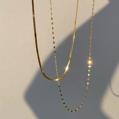 DELIA - HIP-HOP SHINY LIPS 304 STAINLESS STEEL NECKLACE (2 PIECE)