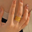 DELIA - SIMPLE STYLE ROUND 304 STAINLESS STEEL 18K GOLD PLATED OPEN RING