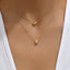 DELIA - SIMPLE CLASSIC STYLE COMMUTE WATER DROPLETS 304 STAINLESS STEEL DOUBLE LAYER NECKLACES