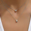 DELIA - SIMPLE CLASSIC STYLE COMMUTE WATER DROPLETS 304 STAINLESS STEEL DOUBLE LAYER NECKLACES